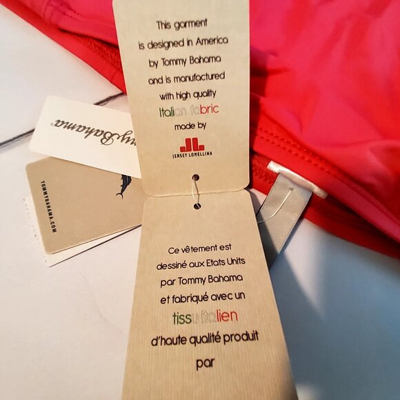 Tommy Bahama Red Bikini Bottom High-Quality Italian Fabric Jersey Swimwear  XL - Picture 4 of 8